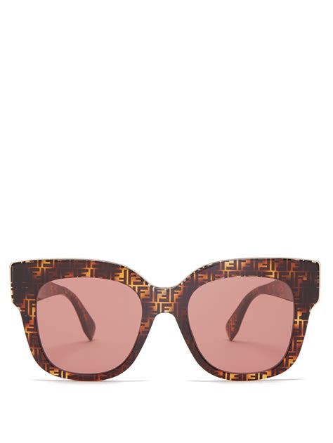 fendi sunglasses women brown|Fendi women's oversized sunglasses.